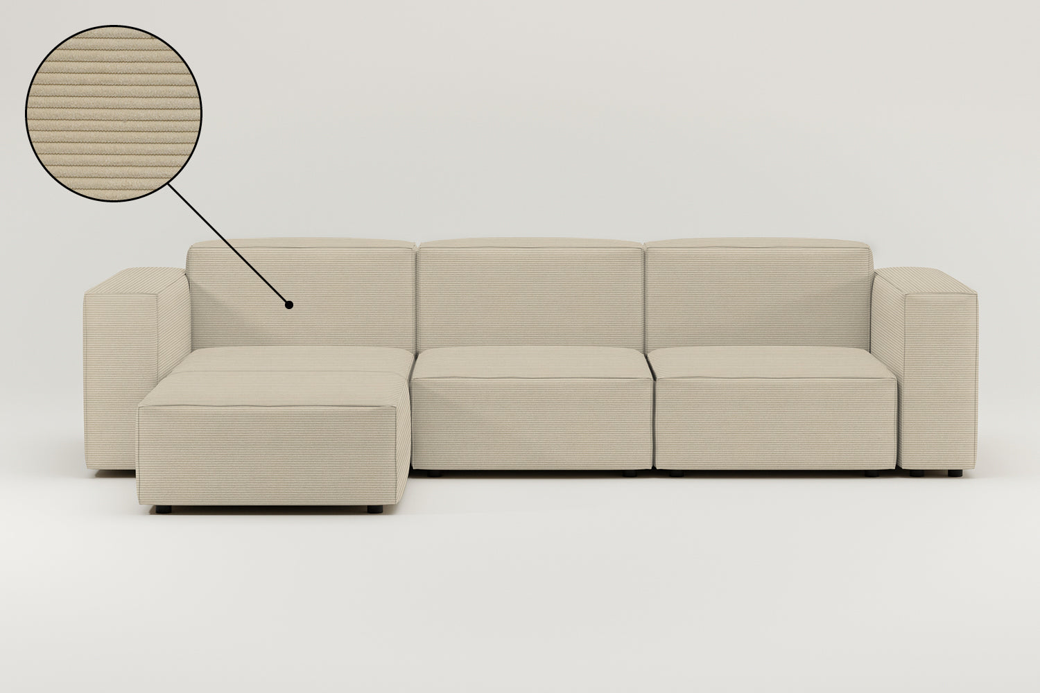Stoffbezug - Modulares Sofa Harvey 4-Sitzer L