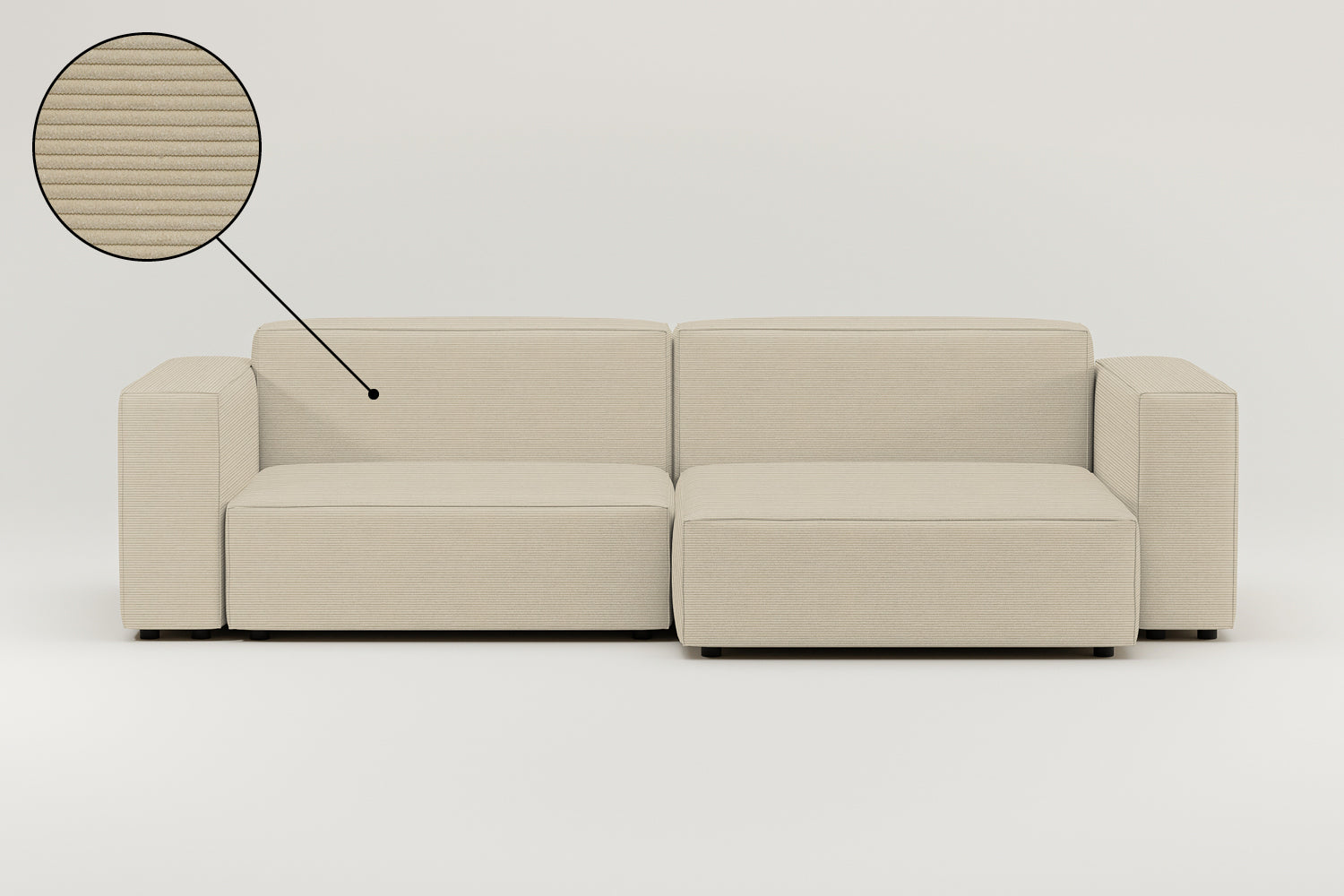 Stoffbezug - Modulares Ecksofa Harvey 4-Sitzer