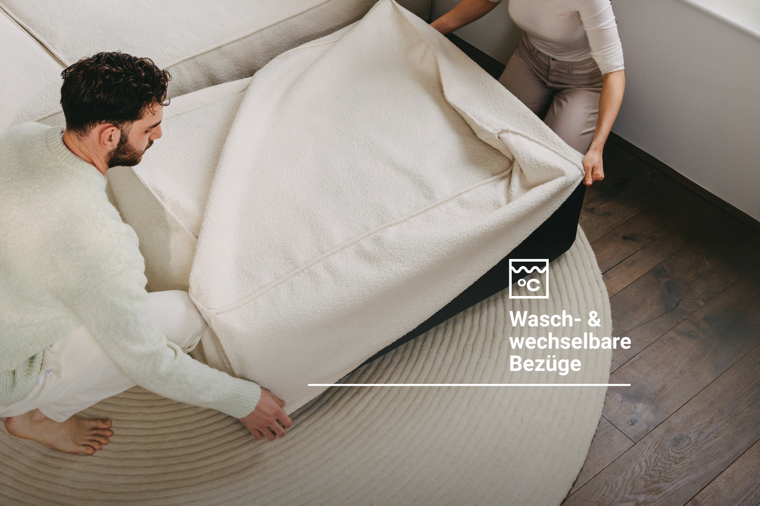 Modulares Ecksofa Amy mit Schlaffunktion