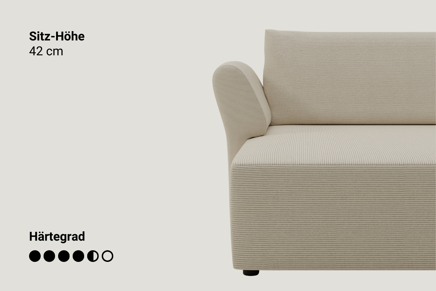 Fabric cover Modular sofa Amy 4-seater