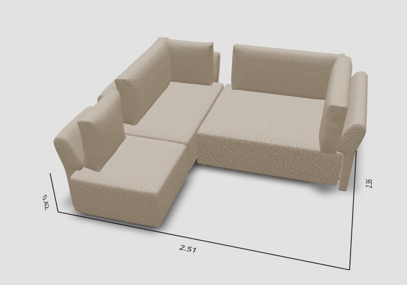 Outlet - Amy modular corner sofa - Showroom Munich