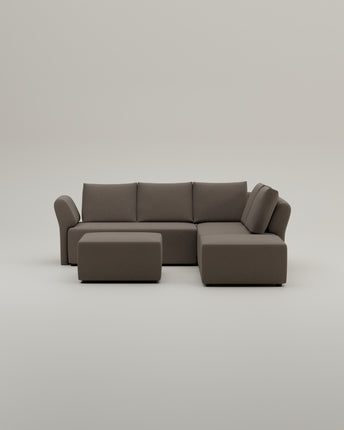 Modulares Ecksofa Amy mit Schlaffunktion