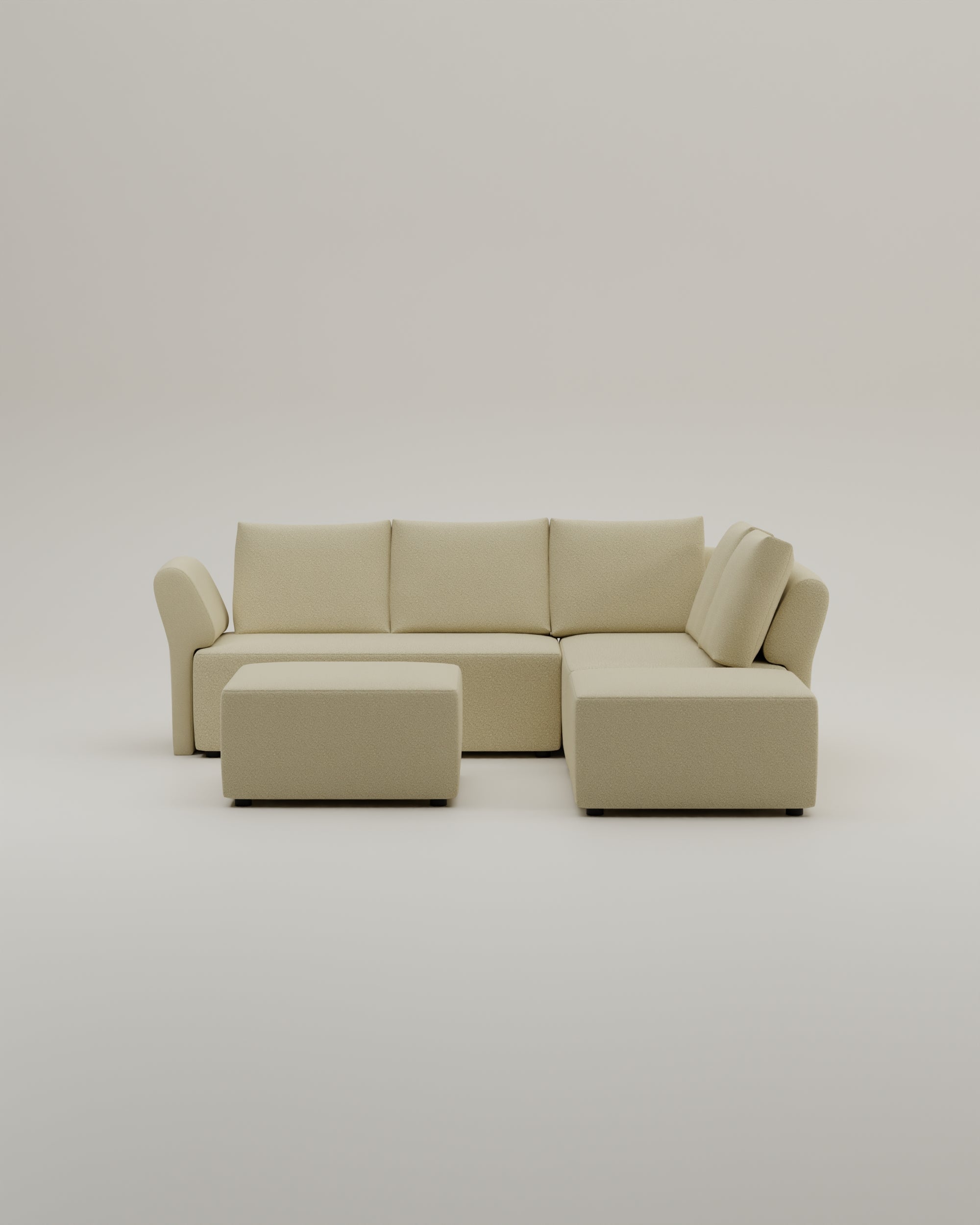 Amy modular corner sofa with sleeping function