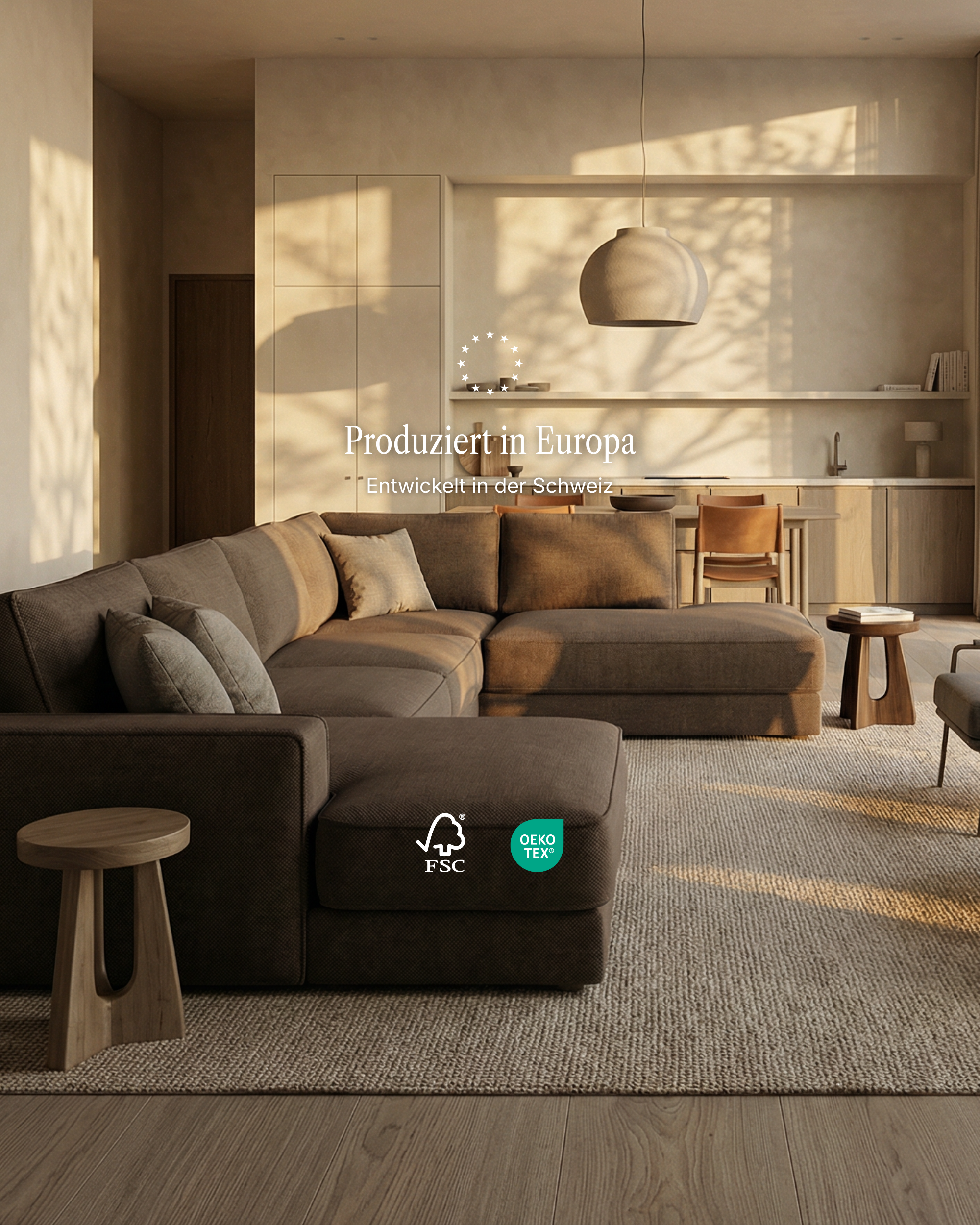 Modulares Sofa Terra 3-Sitzer mit Schlaffunktion