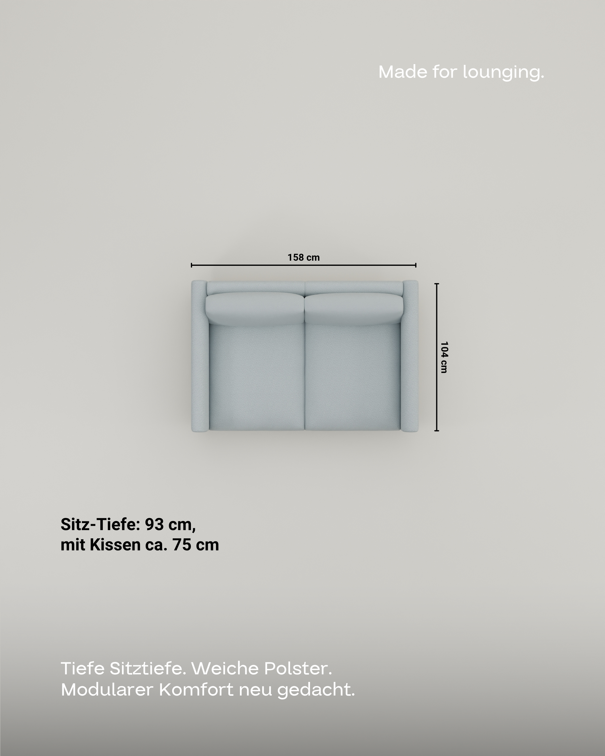 Modulares Sofa Aera 2-Sitzer