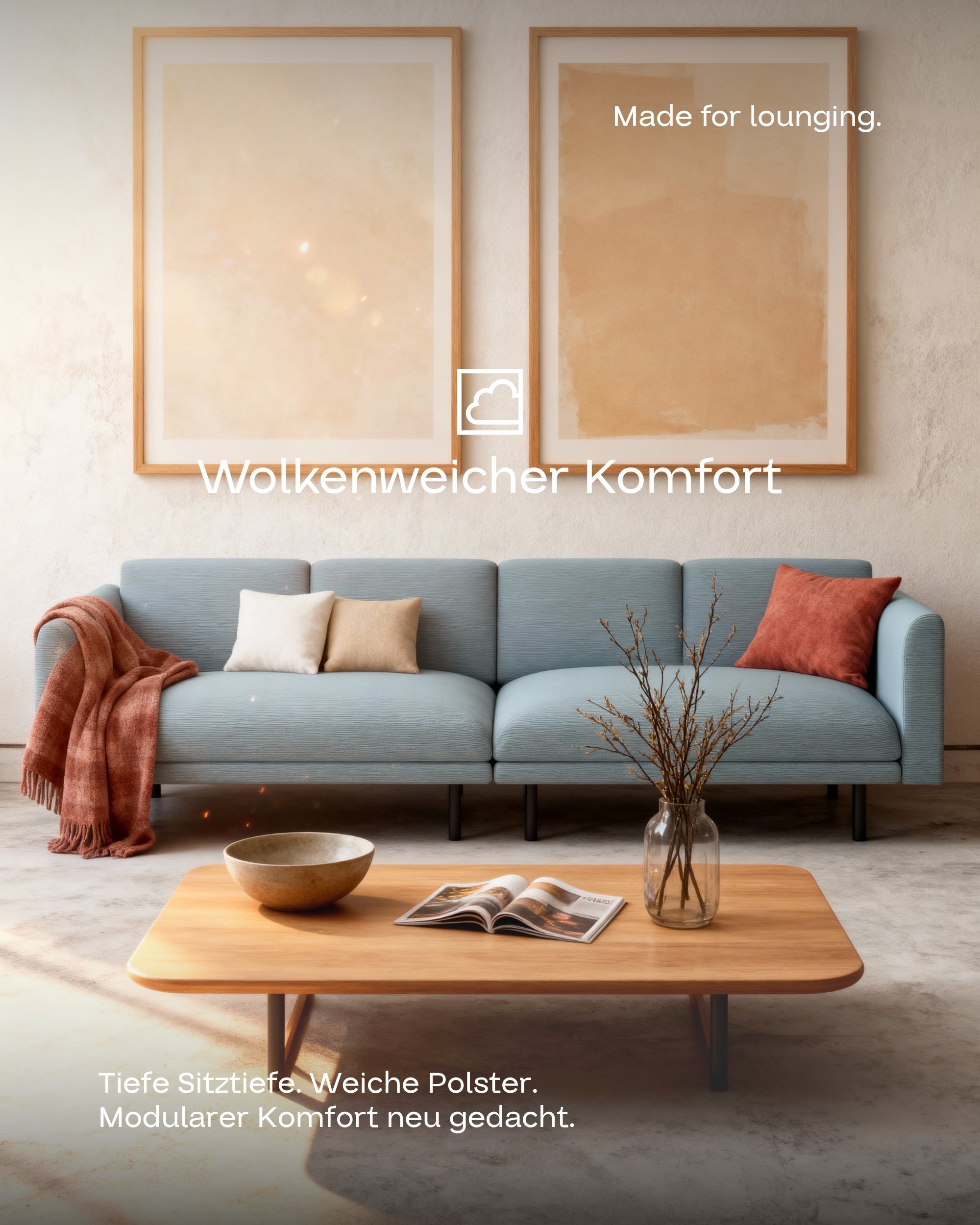 Modulares Sofa Aera 3-Sitzer mit Schlaffunktion