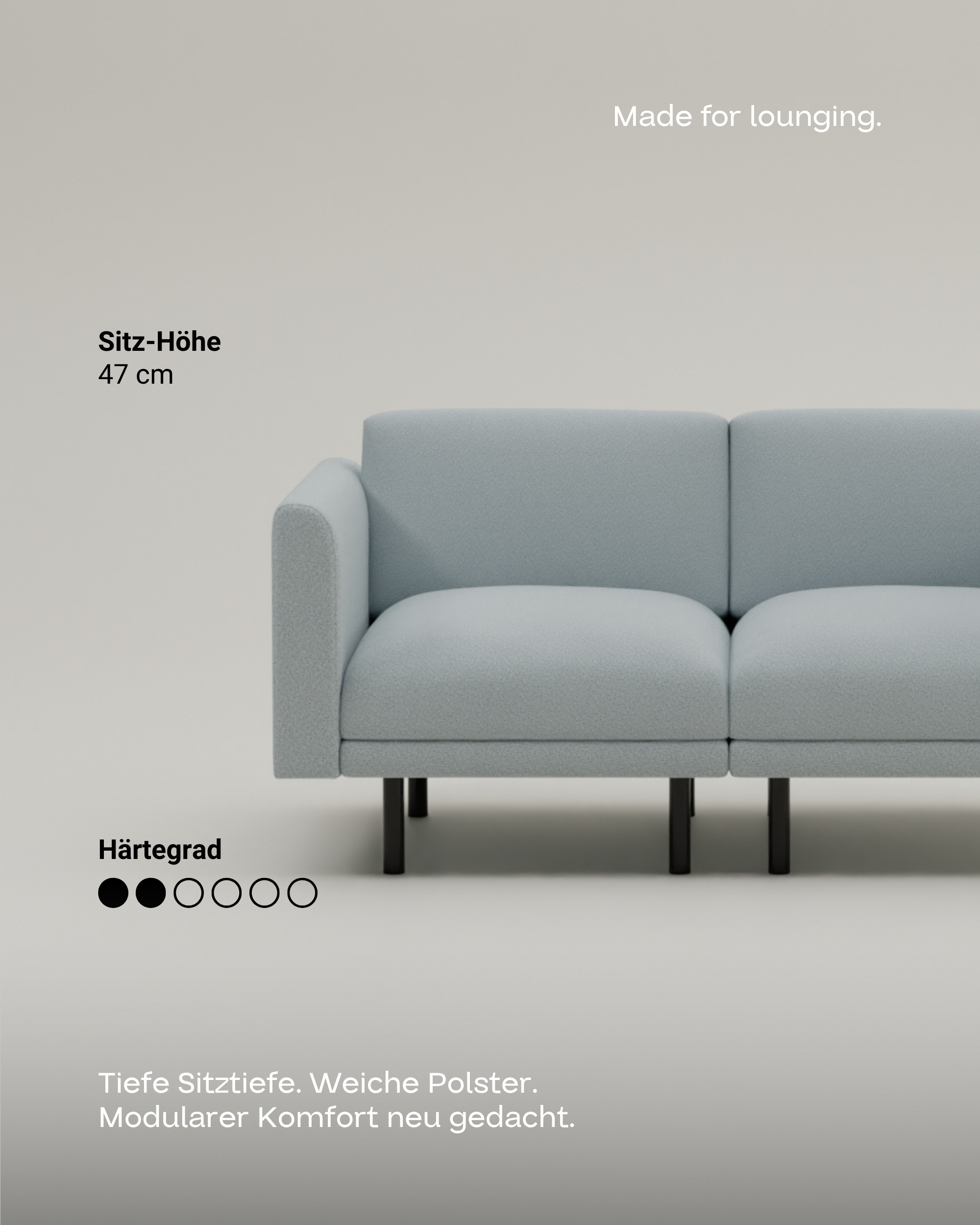 Modulares Sofa Aera 2-Sitzer