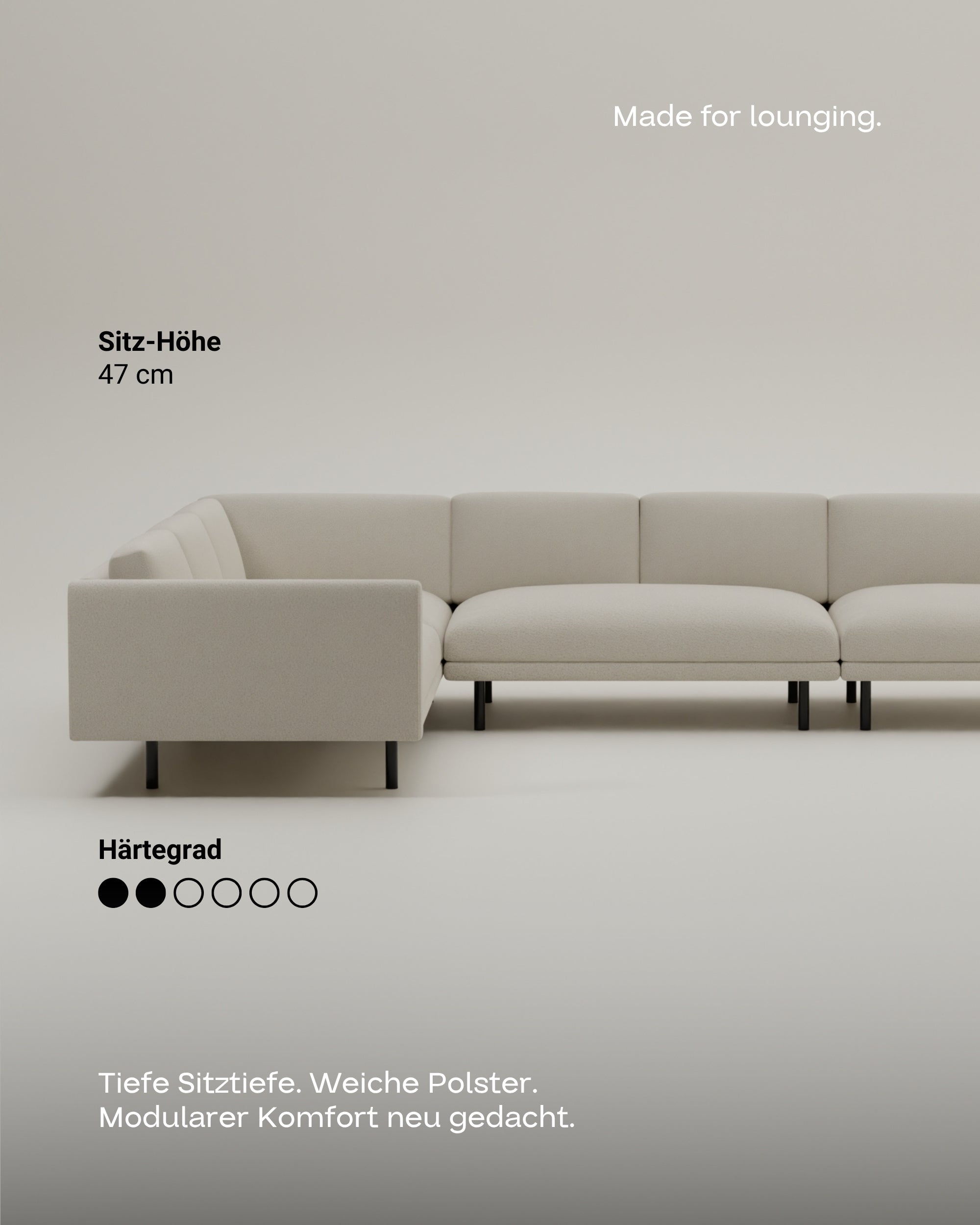 Modulares Sofa Aera Ecksofa XL mit Schlaffunktion