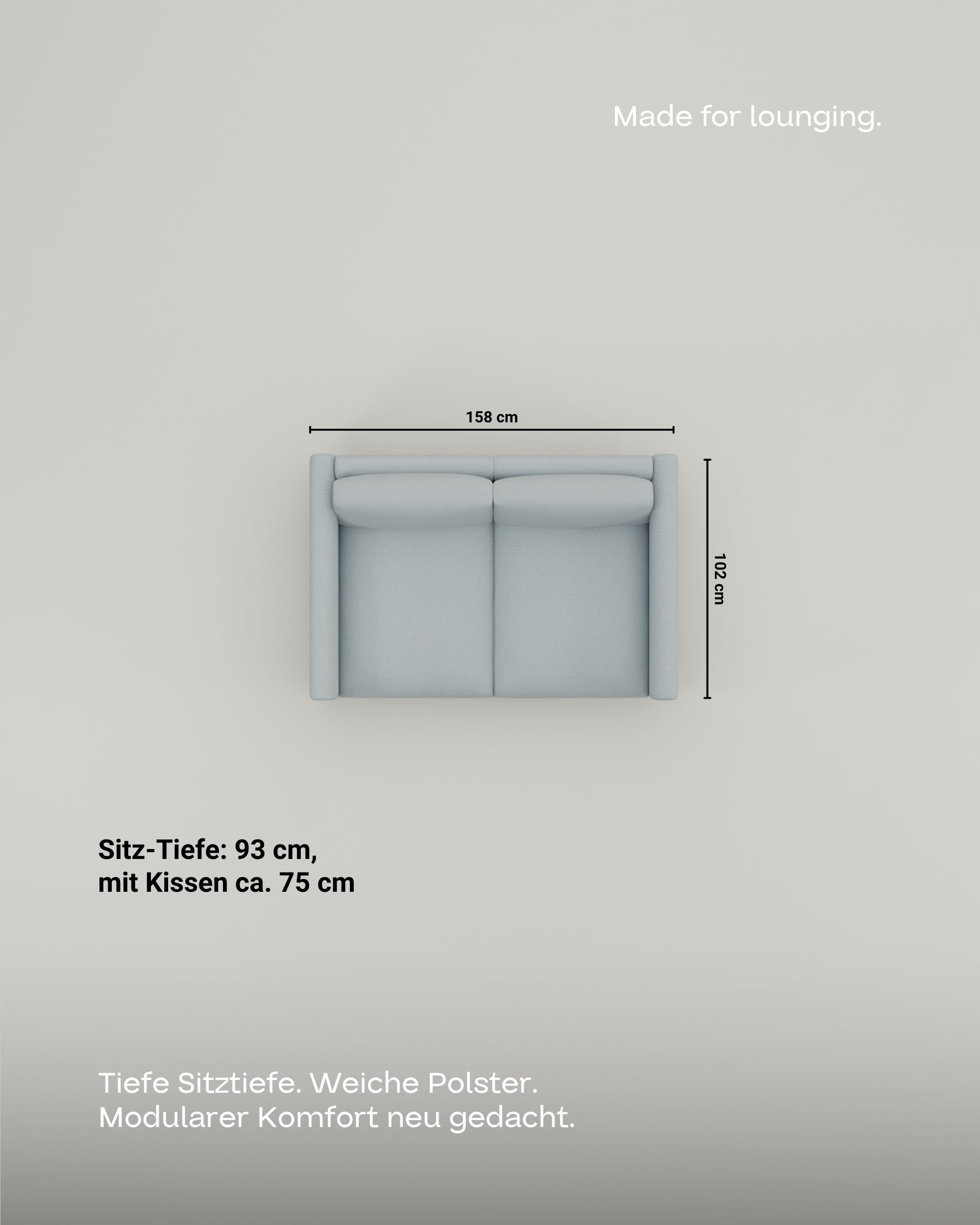Modulares Sofa Aera 2-Sitzer