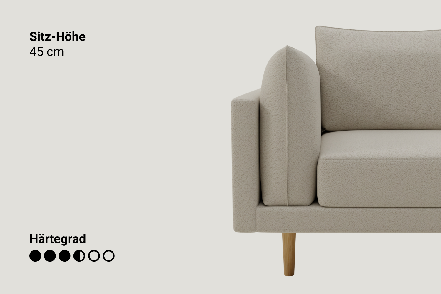 Modulares Sofa Donna 2-Sitzer mit Schlaffunktion