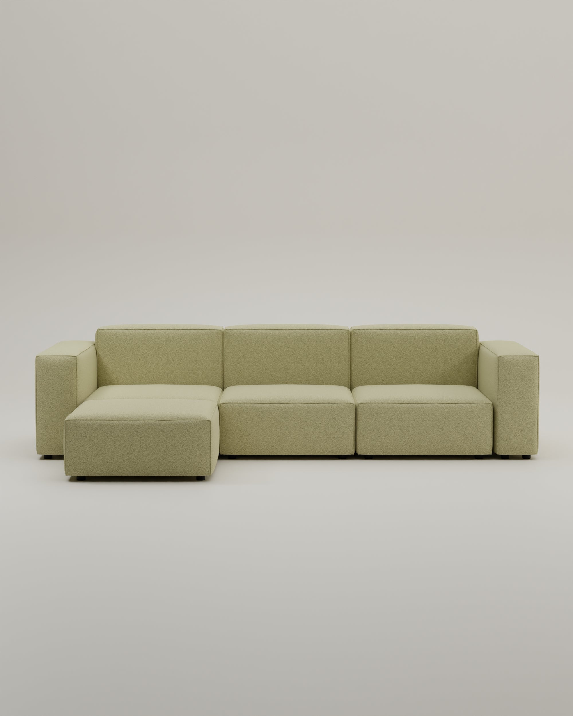 Stoffbezug - Modulares Sofa Harvey 4-Sitzer L mit Schlaffunktion