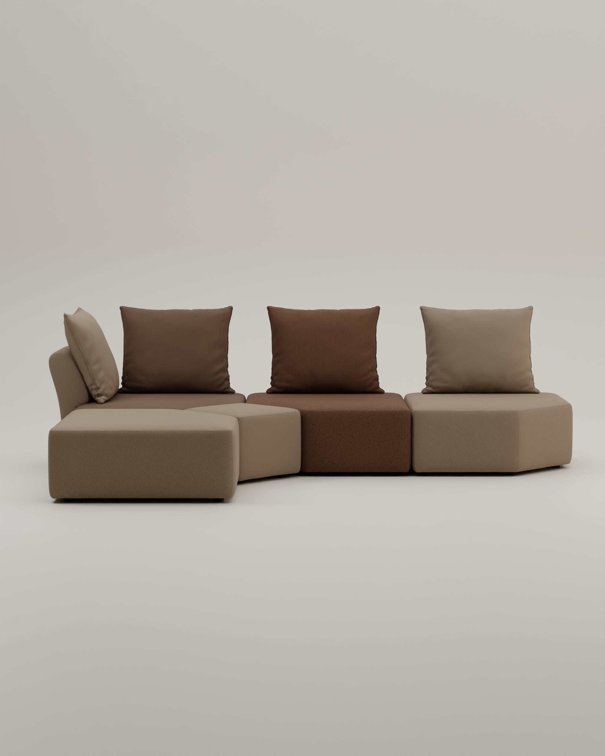 Stoffbezug - Modulares Sofa Katrina 2.0 mit Schlaffunktion
