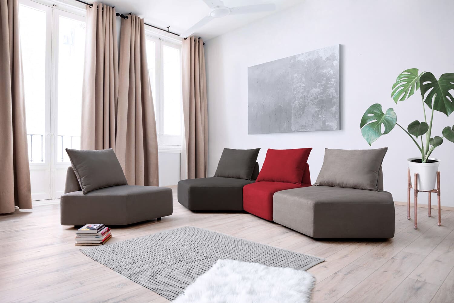 Modular sofa Katrina with sleep function