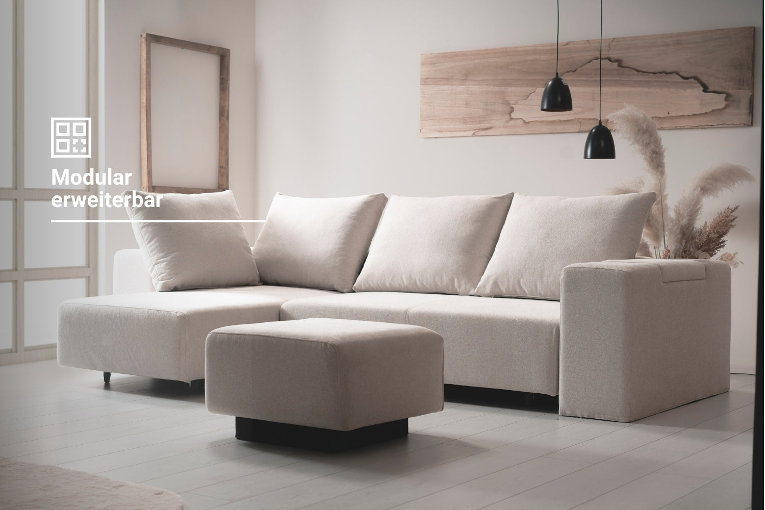 Outlet - Modulares Sofa Marie mit Schlaffunktion - Showroom Hamburg
