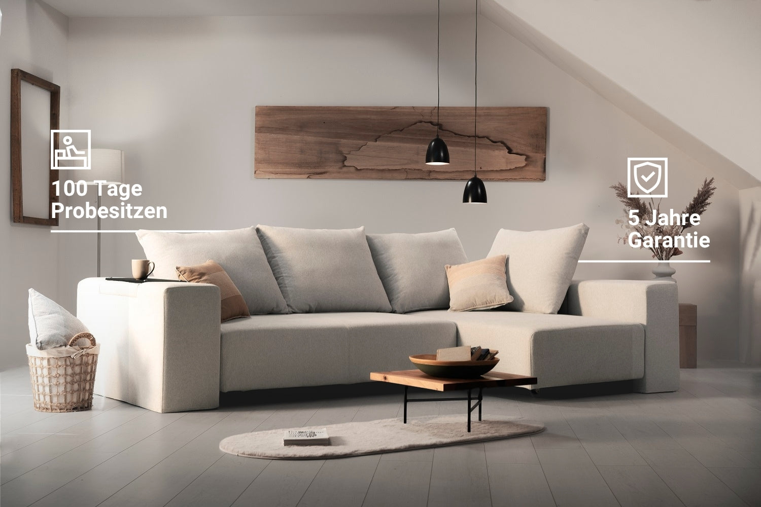 Outlet - Modulares Sofa Marie mit Schlaffunktion - Showroom Hamburg