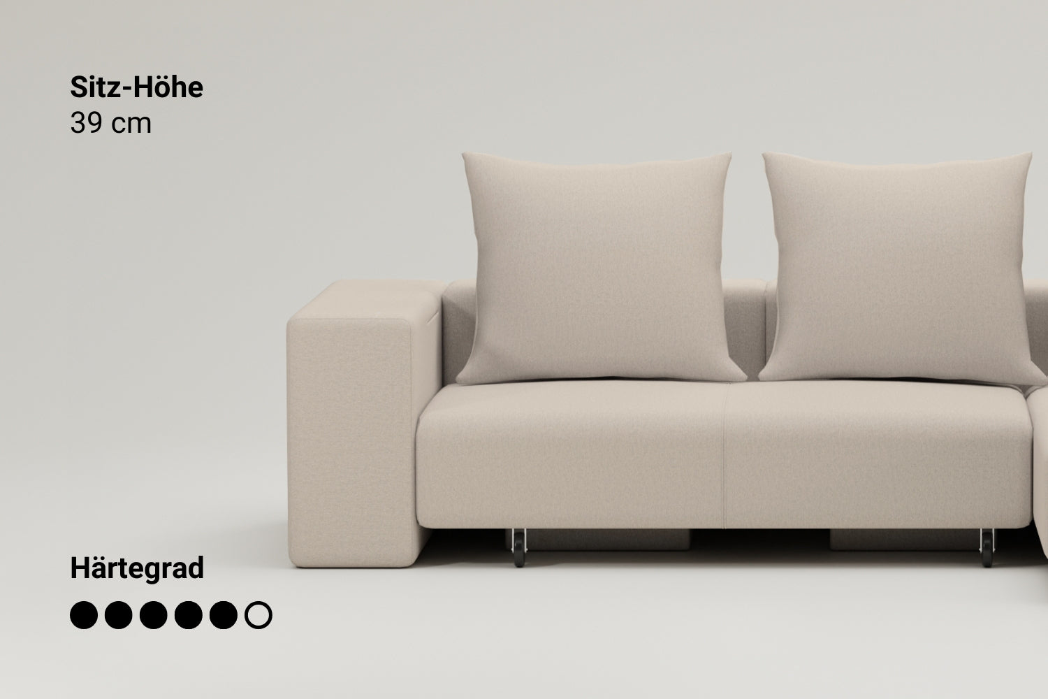 Outlet - Modulares Sofa Marie mit Schlaffunktion - Showroom Hamburg