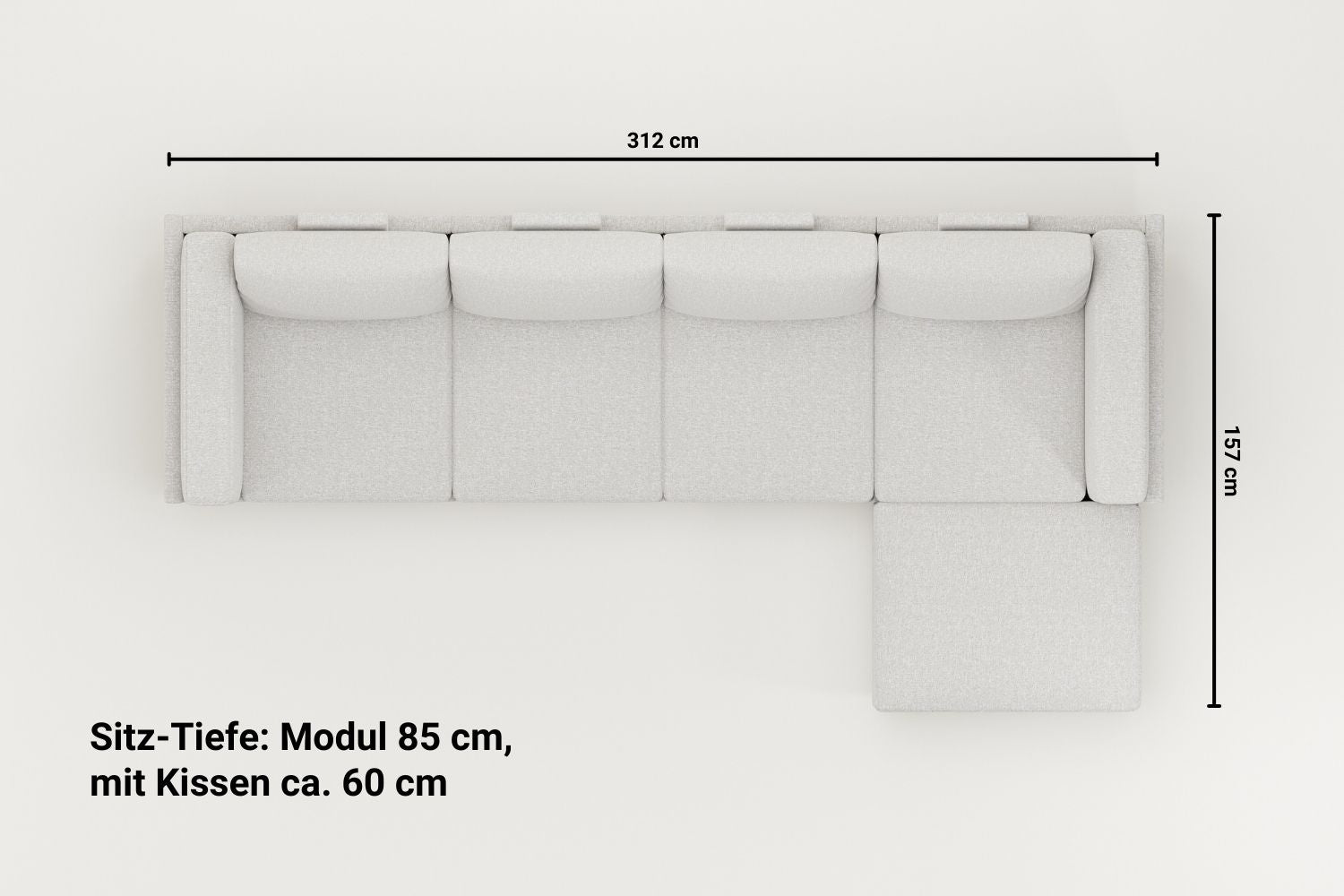 Outlet - Modulares Sofa Donna XL mit Schlaffunktion