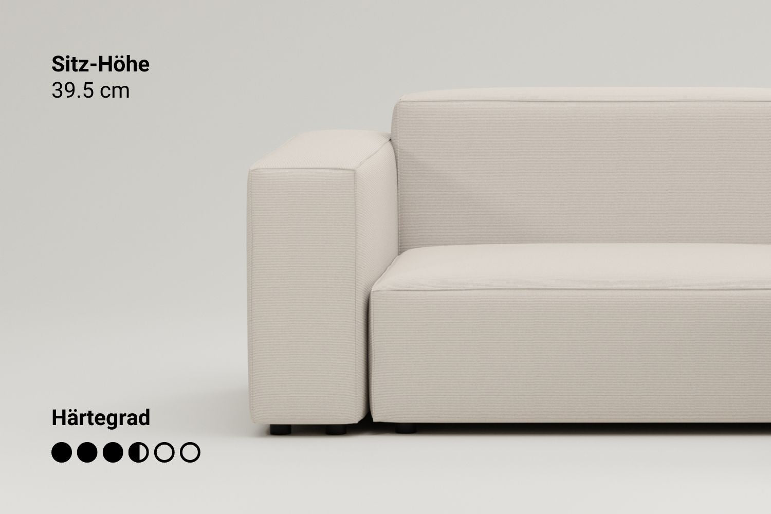 Modulares Ecksofa Harvey 4-Sitzer L Mini mit Schlaffunktion