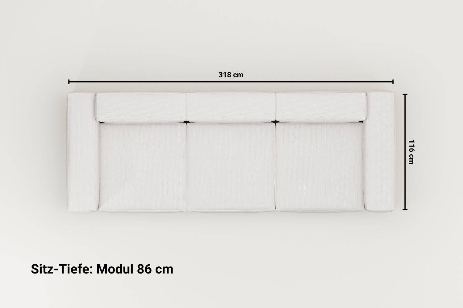 Harvey 4-seater modular sofa with sleep function
