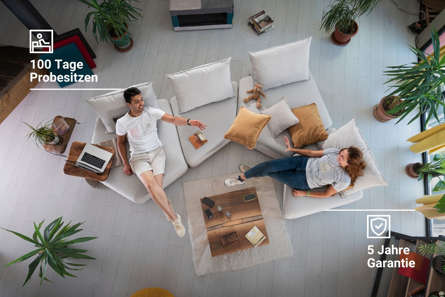 Outlet - Modulares Sofa Katrina mit Schlaffunktion - Showroom Düsseldorf
