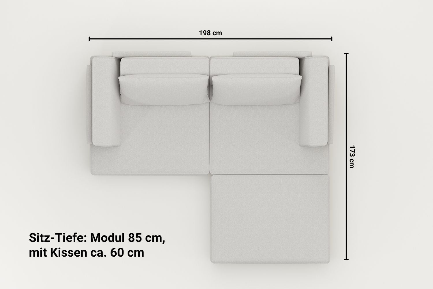 Modular sofa Louis S with sleeping function - fabric Nova