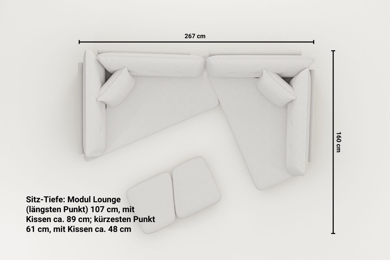 Outlet - Modulares Sofa Mike mit Schlaffunktion - Showroom Dresden