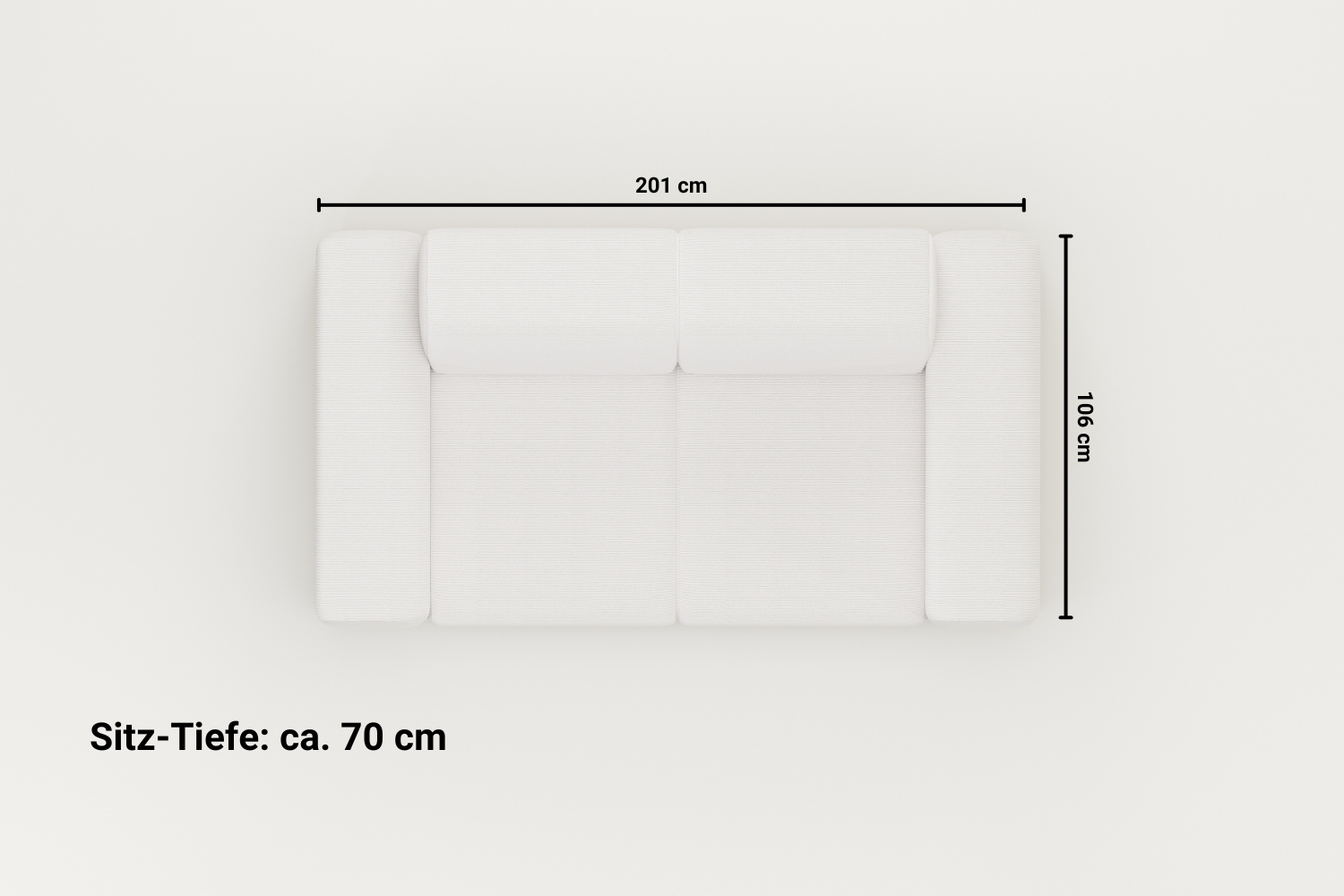Fabric cover - Nina 2-seater modular sofa