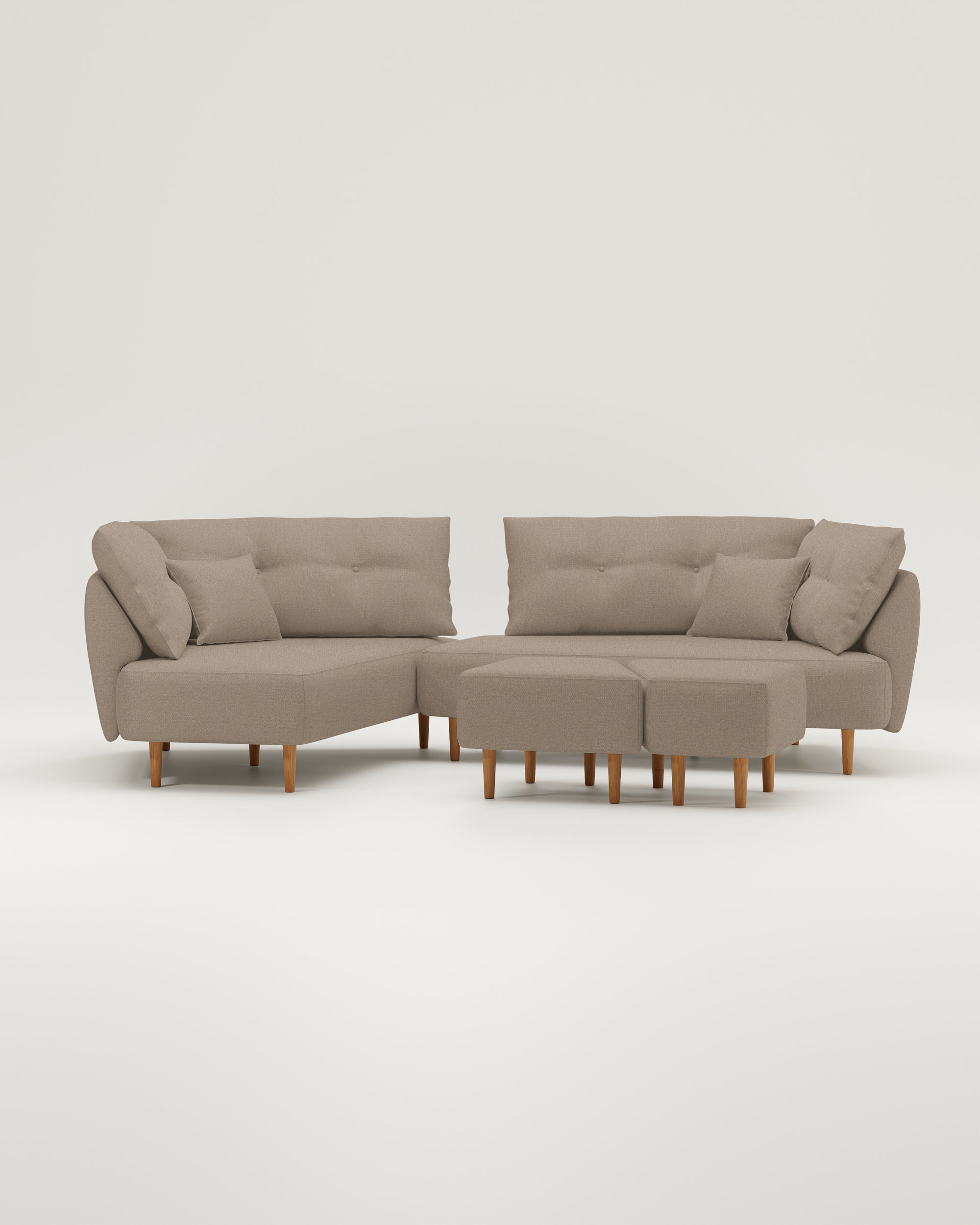 Modulares Sofa Mike mit Schlaffunktion - Stoff Nova