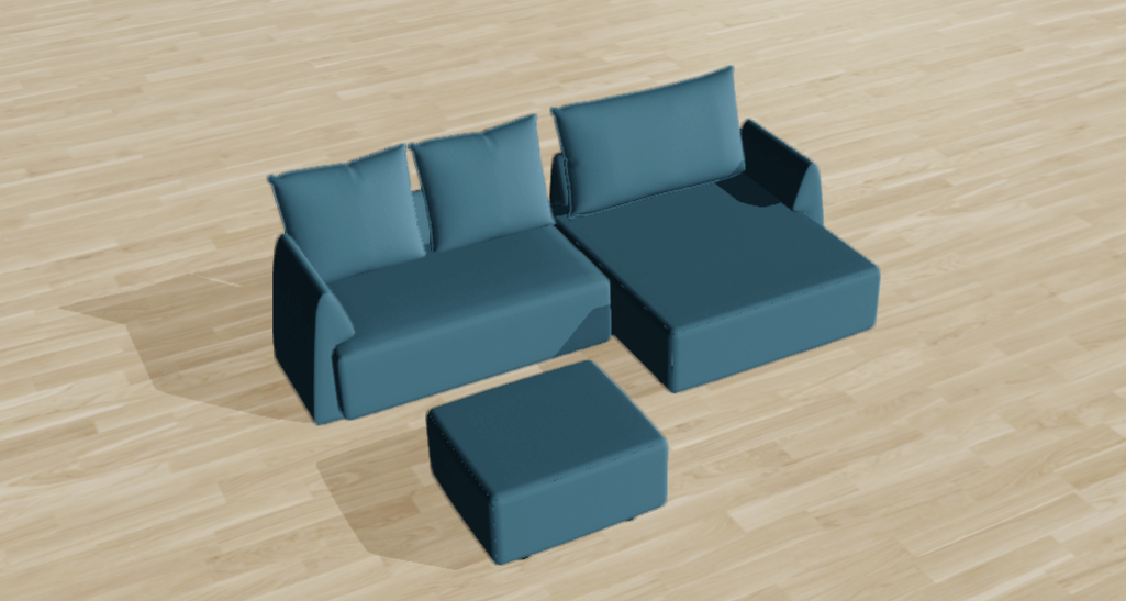 Outlet - Modular sofa Mia with sleeping function Showroom Hamburg