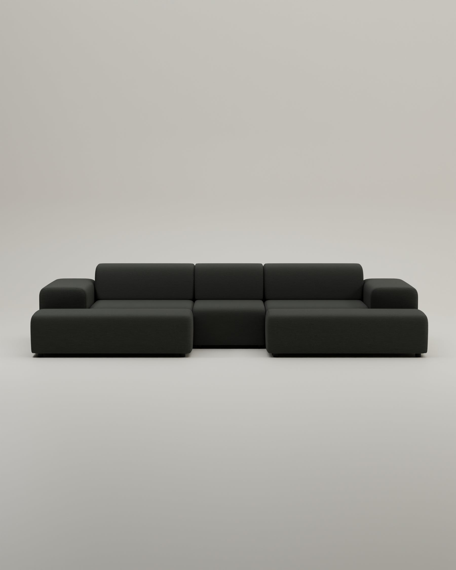 Fabric cover - Nina U-shaped modular sofa / living area with sleeping function