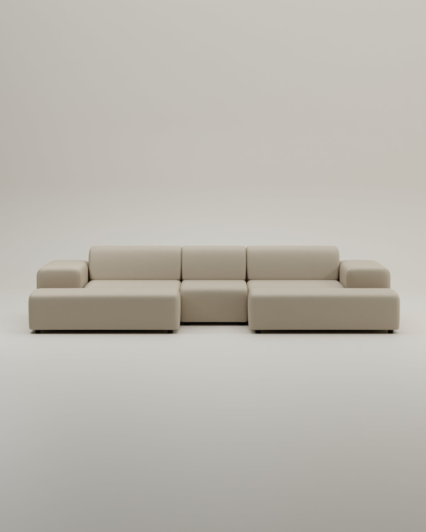 Modulares Sofa Nina U-Form / Wohnlandschaft mit Schlaffunktion