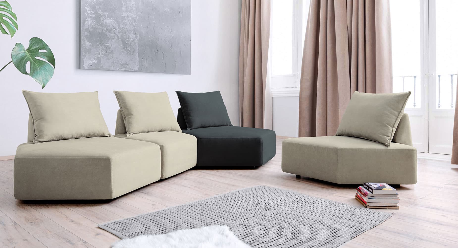 Outlet - Katrina modular sofa with sleep function