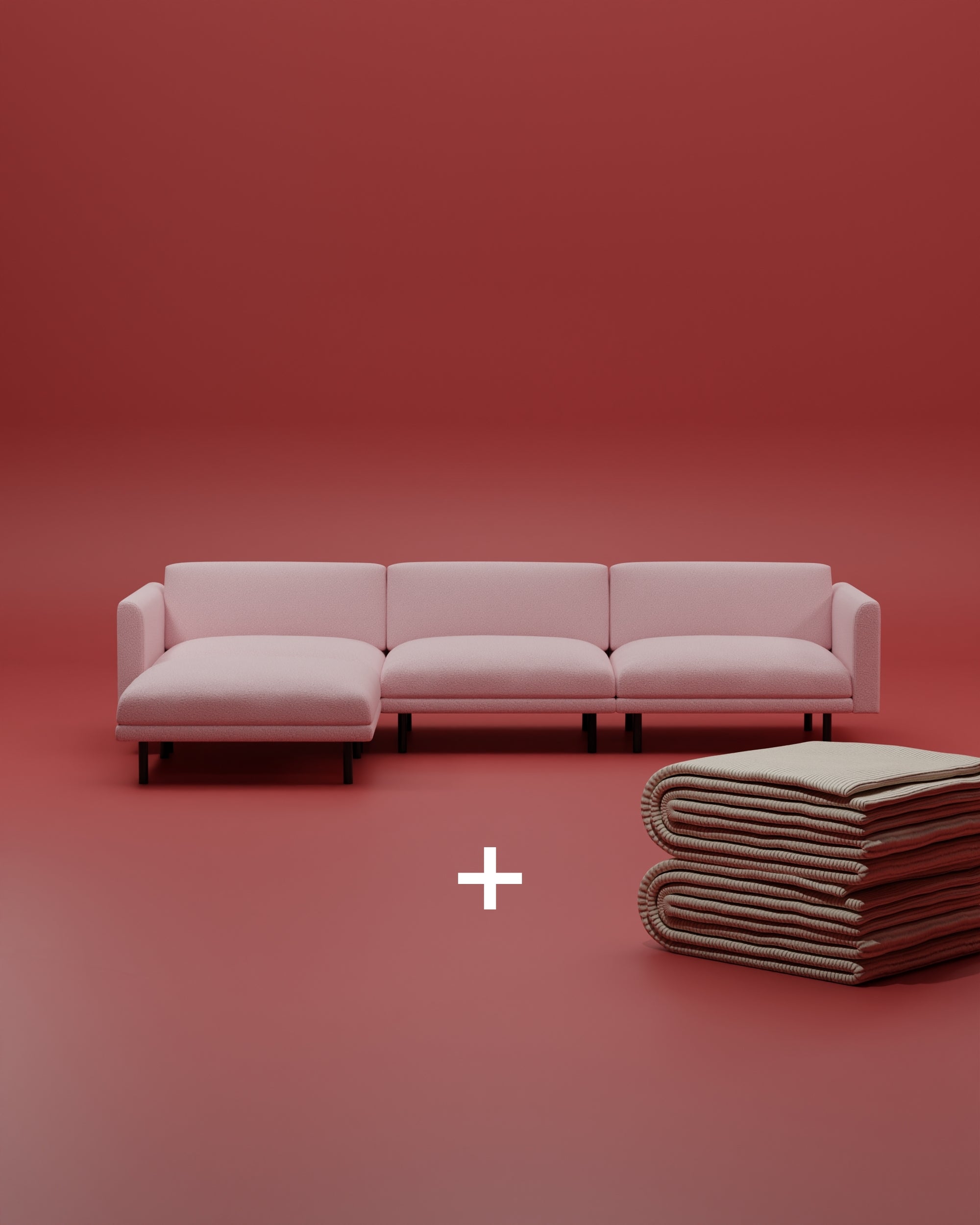 Modulares Sofa Aera Ecksofa mit Schlaffunktion 2 in 1 Set