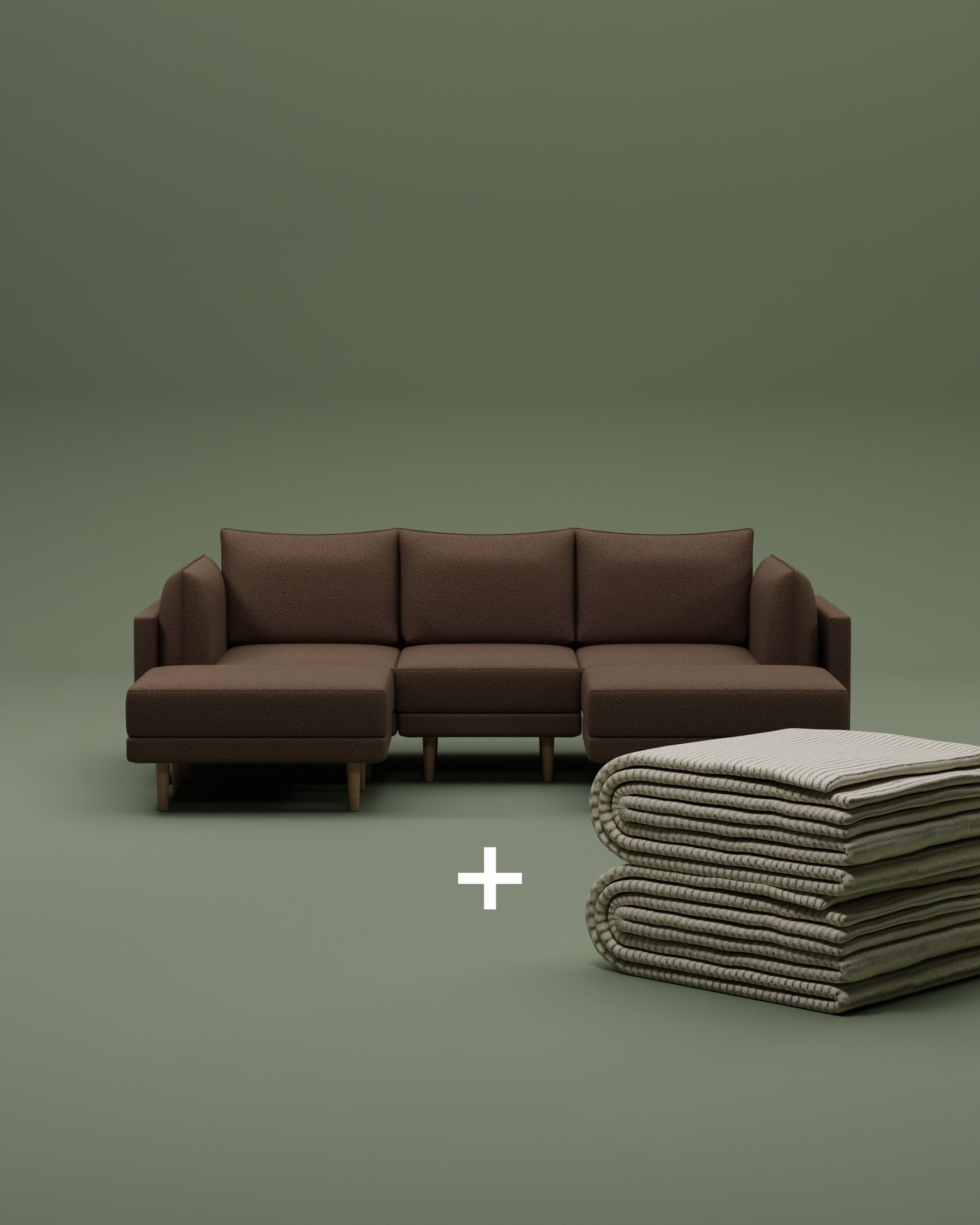 Donna U-shaped modular sofa with sleep function