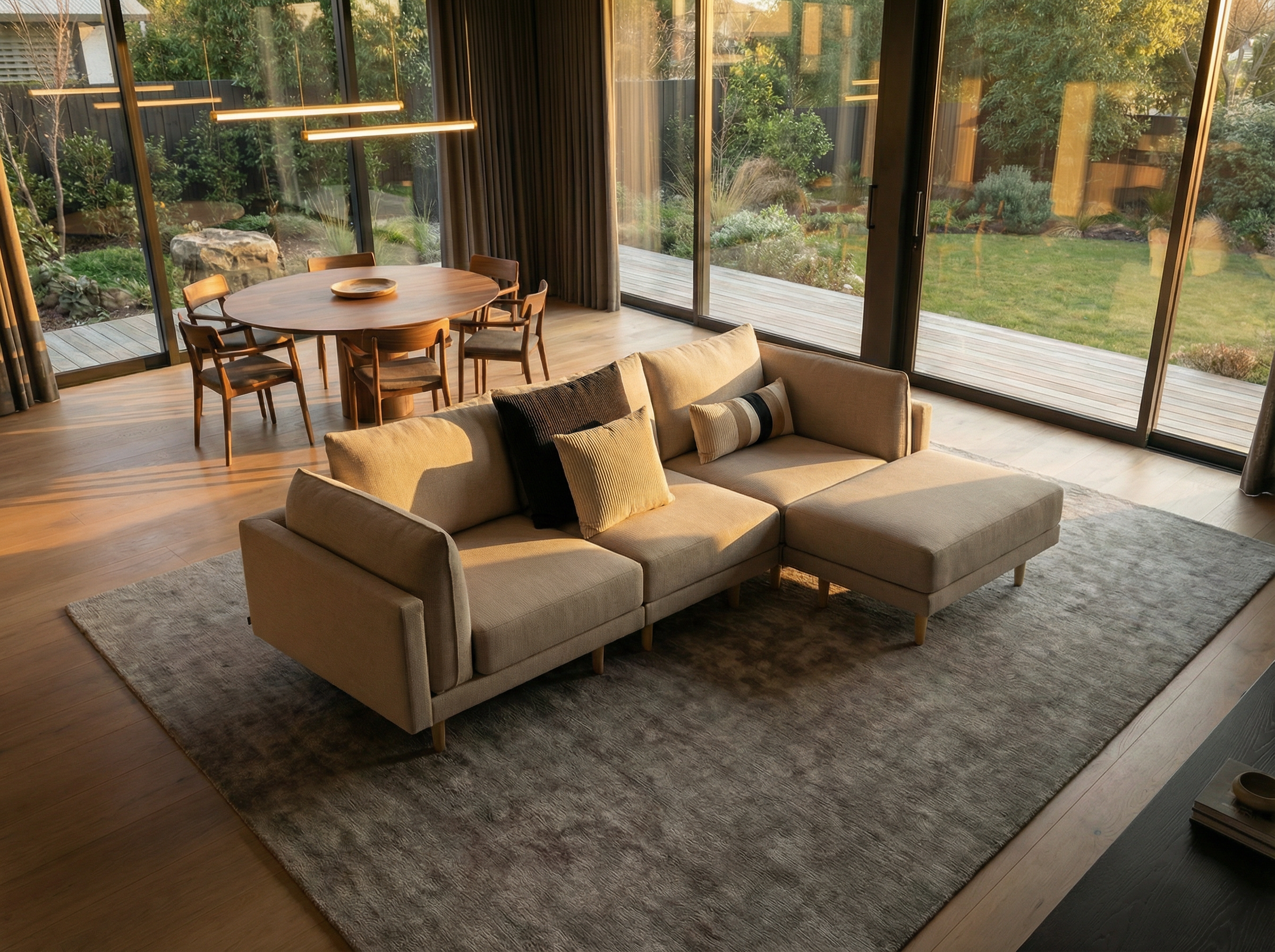 Donna U-shaped modular sofa with sleep function