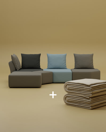 Modulares Sofa Katrina mit Schlaffunktion