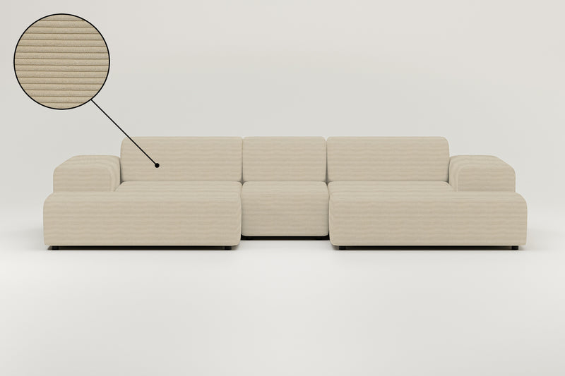 Modulares Sofa Nina U-Form / Wohnlandschaft mit Schlaffunktion