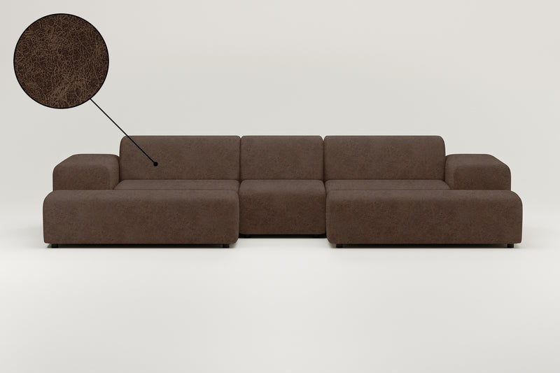 Modulares Sofa Nina U-Form / Wohnlandschaft mit Schlaffunktion