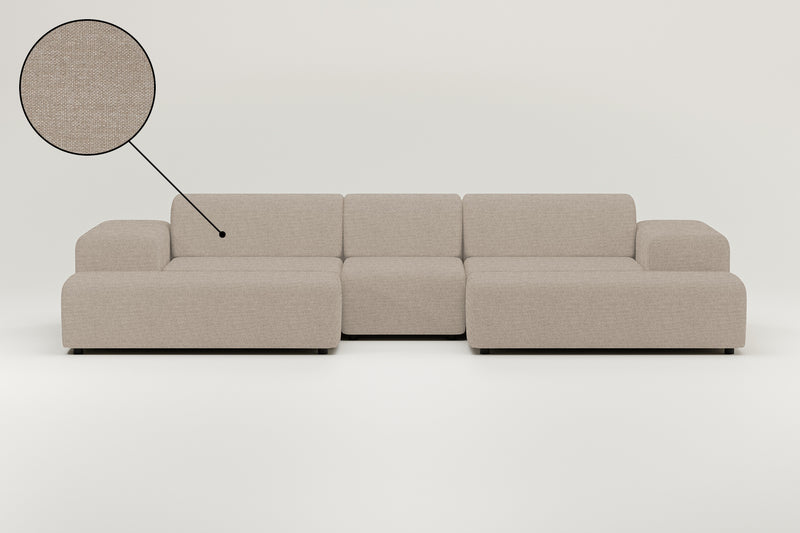 Modulares Sofa Nina U-Form / Wohnlandschaft mit Schlaffunktion