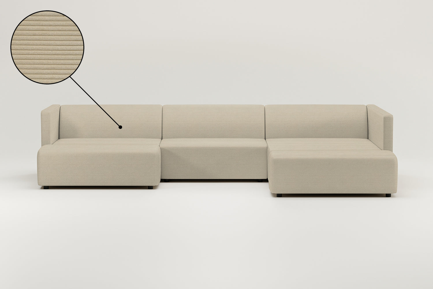 Fabric cover - Modular sofa Paula U-Form / living area