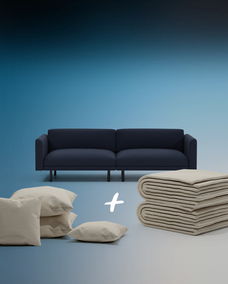 Modulares Sofa Aera 2.5-Sitzer mit Schlaffunktion 3 in 1 Set