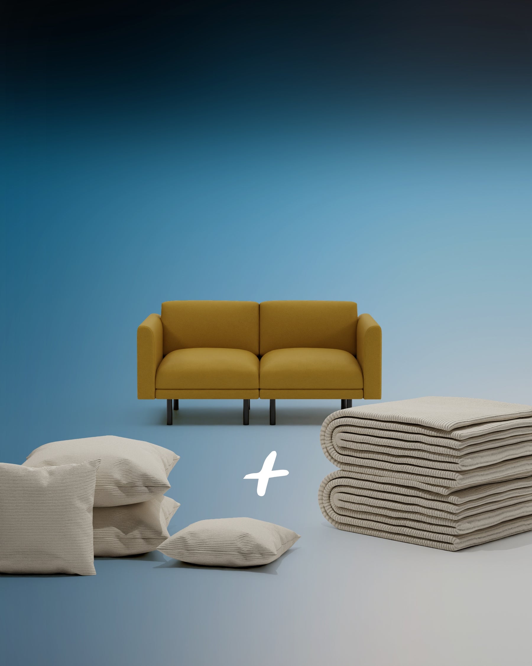 Modulares Sofa Aera 2-Sitzer 3 in 1 Set