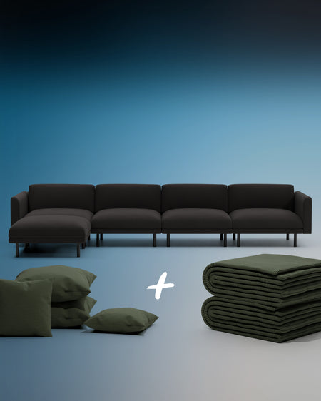 Modulares Sofa Aera 5-Sitzer mit Schlaffunktion 3 in 1 Set