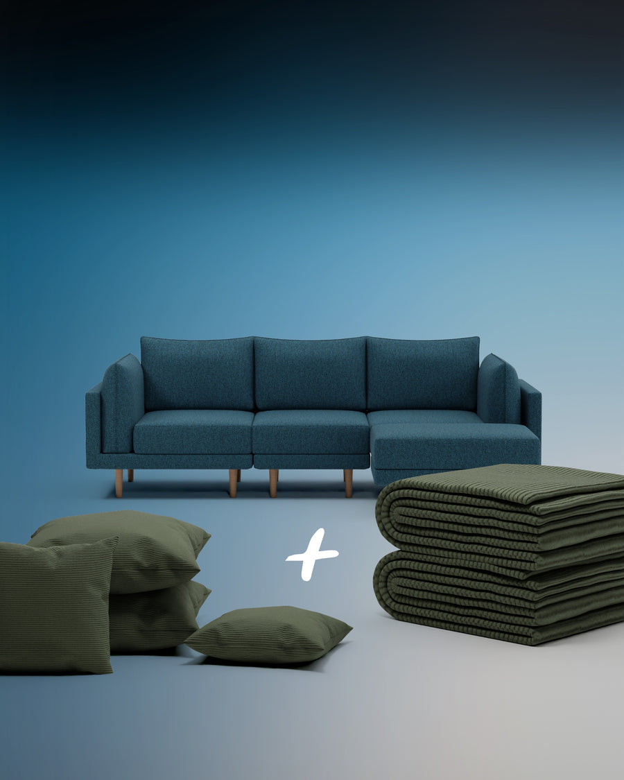 Donna 4-seater modular sofa with sleep function