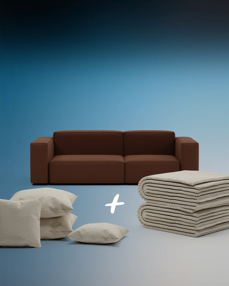 Modulares Sofa Harvey 3-Sitzer mit Schlaffunktion 3 in 1 Set