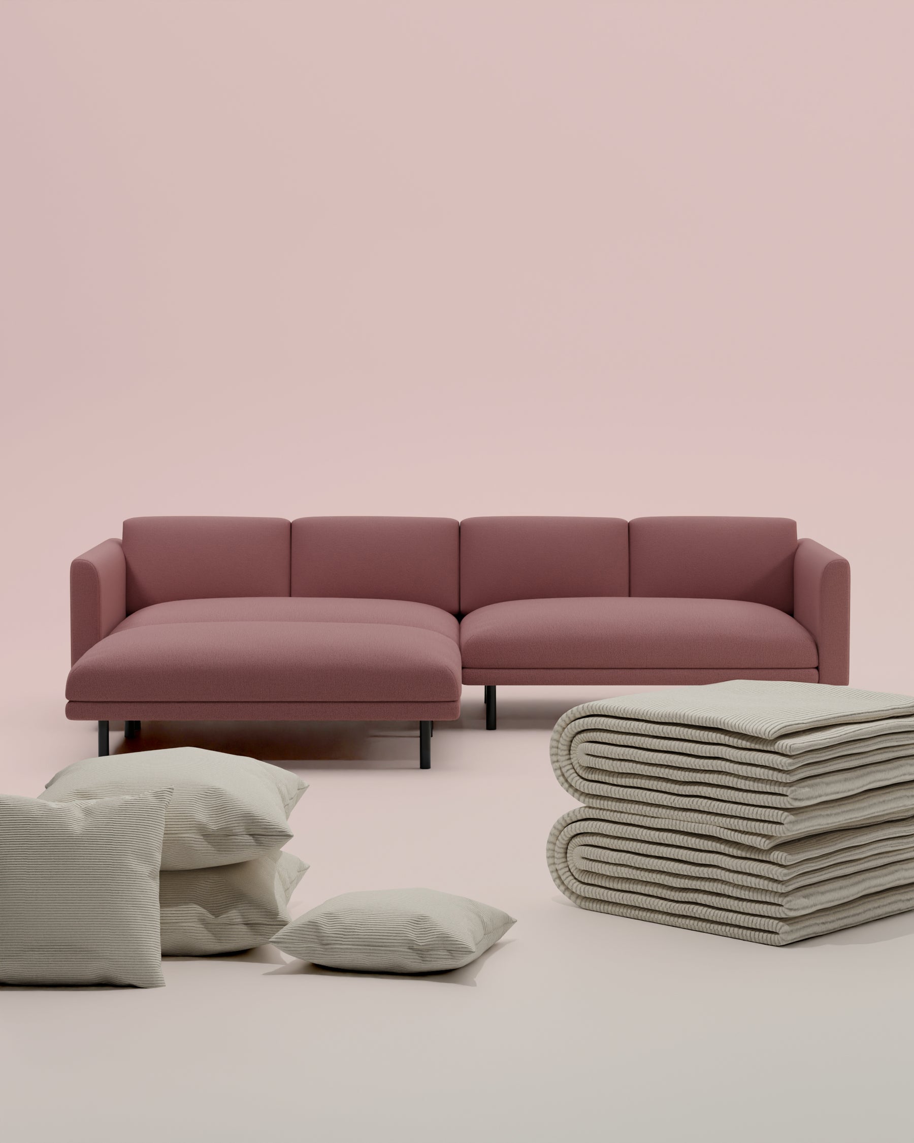 3 in 1 Set Modular Sofa Aera 3-seater with ottoman and sleeping function