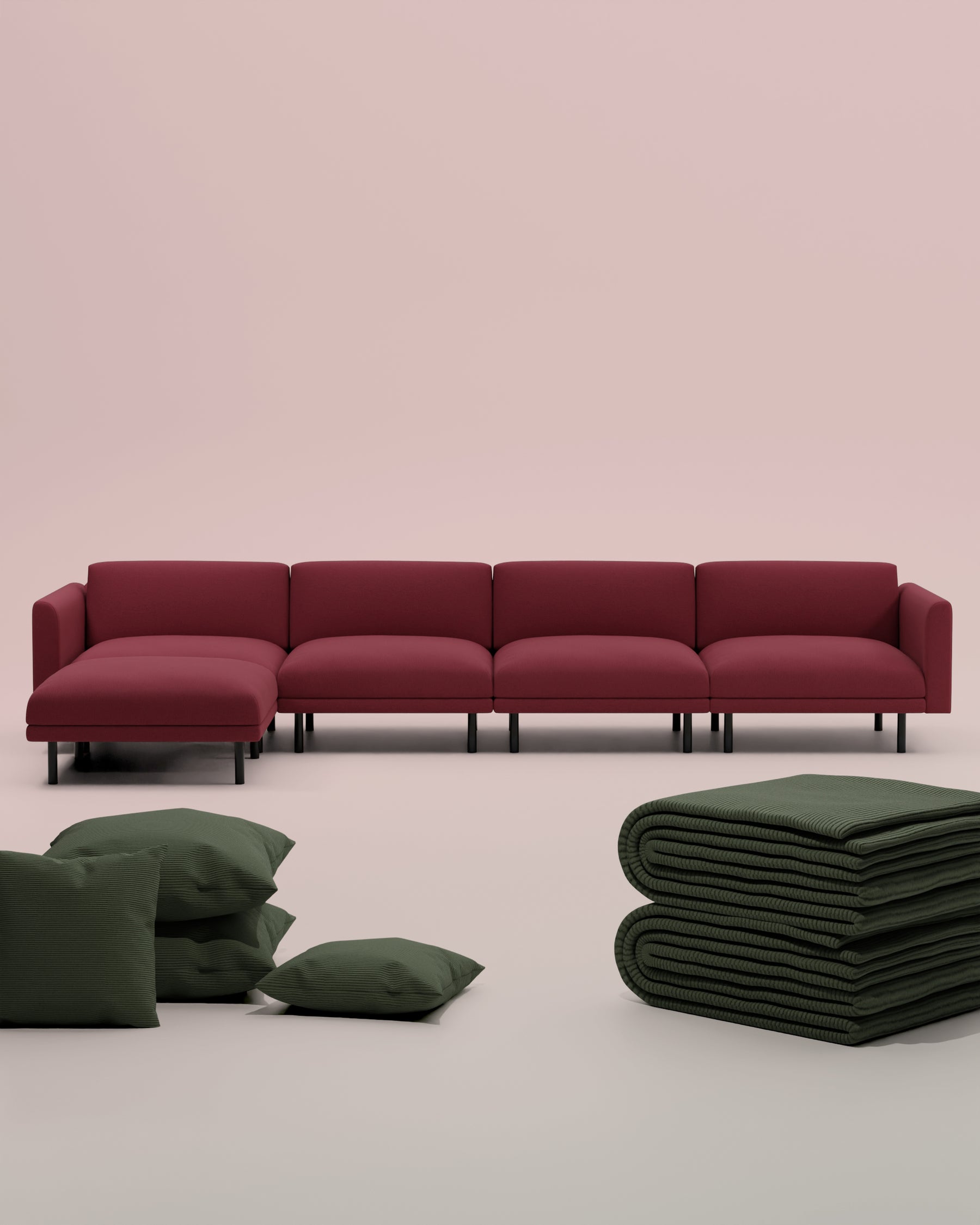 3 in 1 set modular sofa Aera 5-seater with sleep function