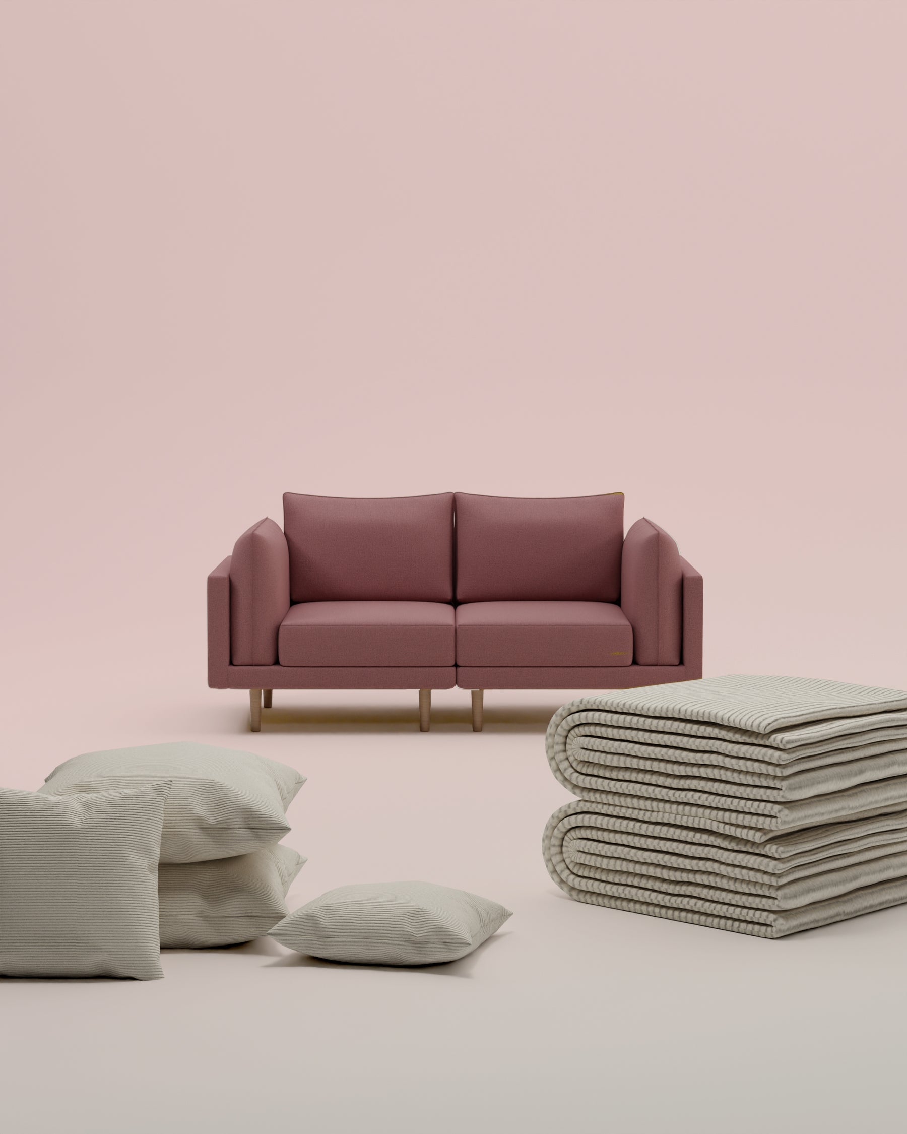 3 in 1 set modular sofa Donna 2-seater with sleep function