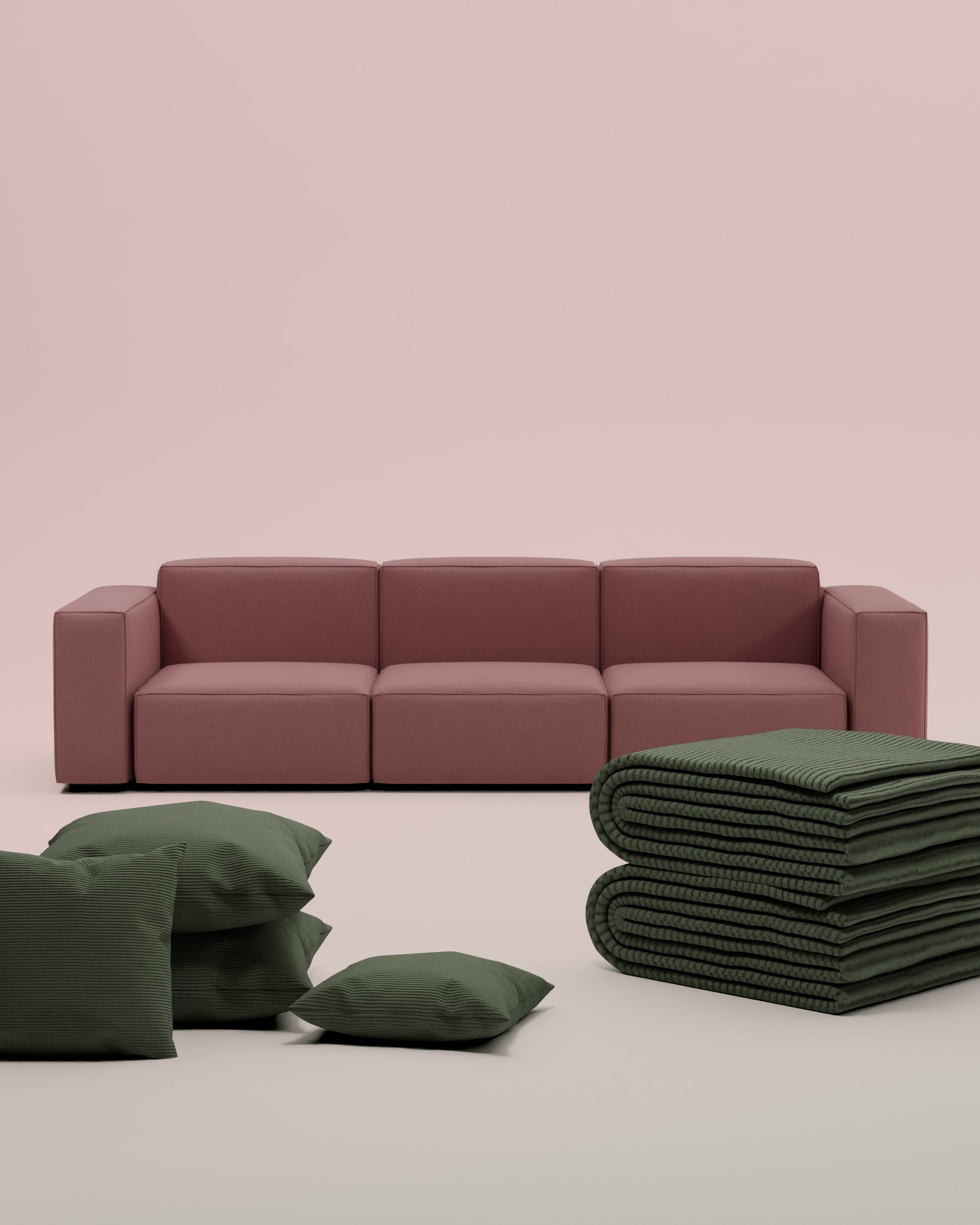 3 in 1 Set Modulares Sofa Harvey 4-Sitzer mit Schlaffunktion