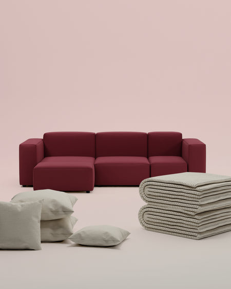 3 in 1 set Modular corner sofa Harvey 4-seater mini with sleeping function